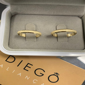 Alianças de Ouro18k Noivado e Casamento