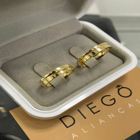 Alianças de Ouro18k Noivado e Casamento