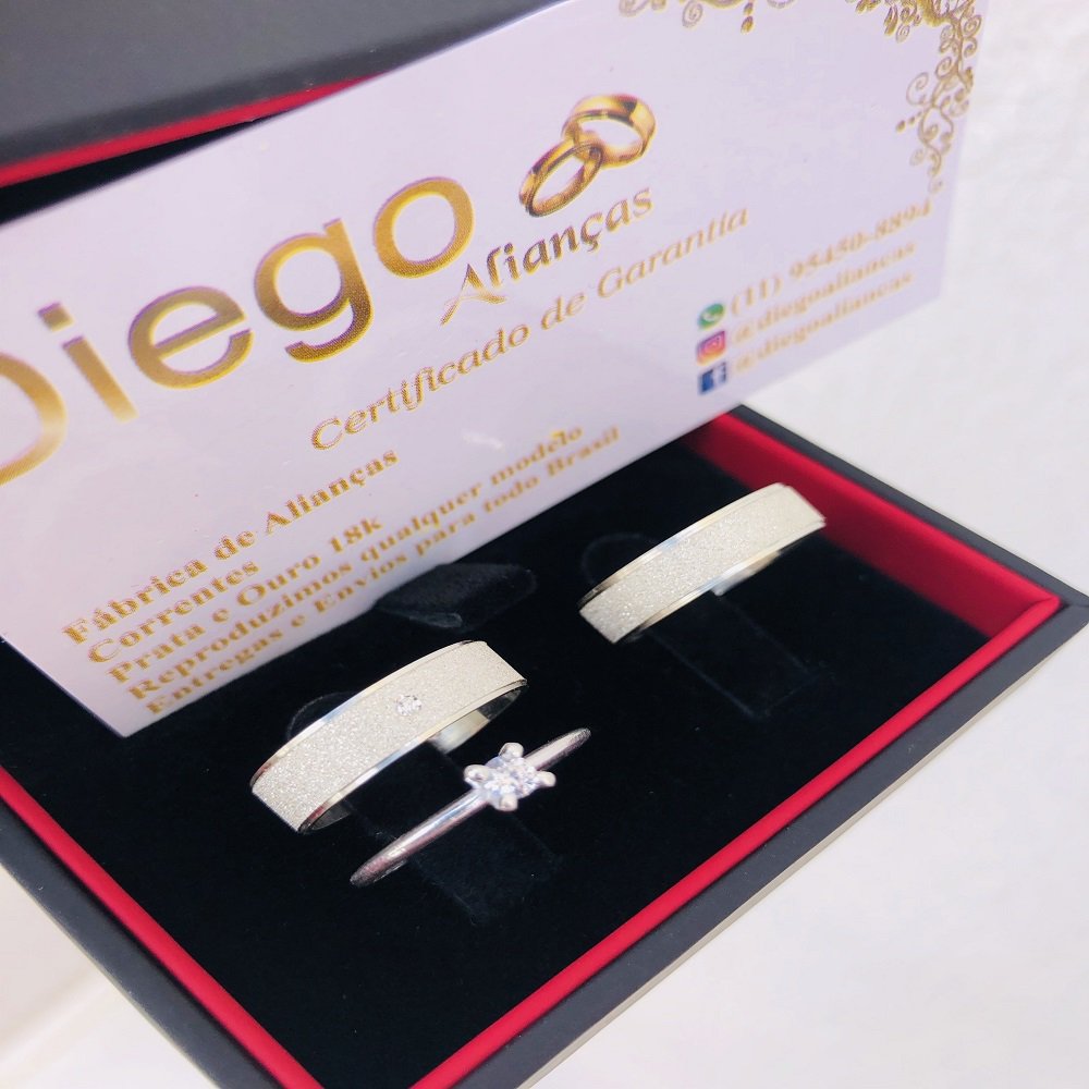 Alianças de Prata Namoro e Compromisso