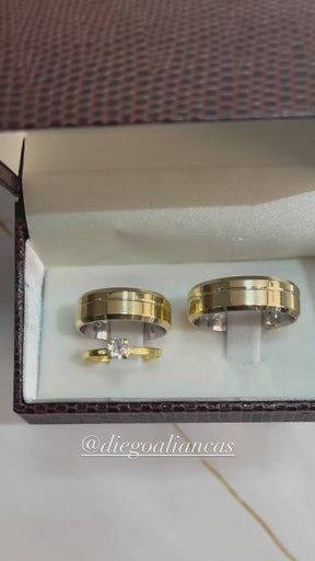 Alianças de Moeda Antiga Noivado e Casamento