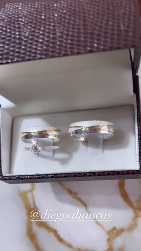 Alianças de Prata Namoro e Compromisso