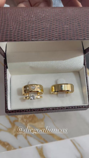 Alianças de Ouro18k Noivado e Casamento