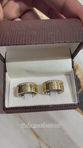 Alianças de Moeda Antiga Noivado e Casamento