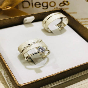 Alianças de Prata Namoro e Compromisso