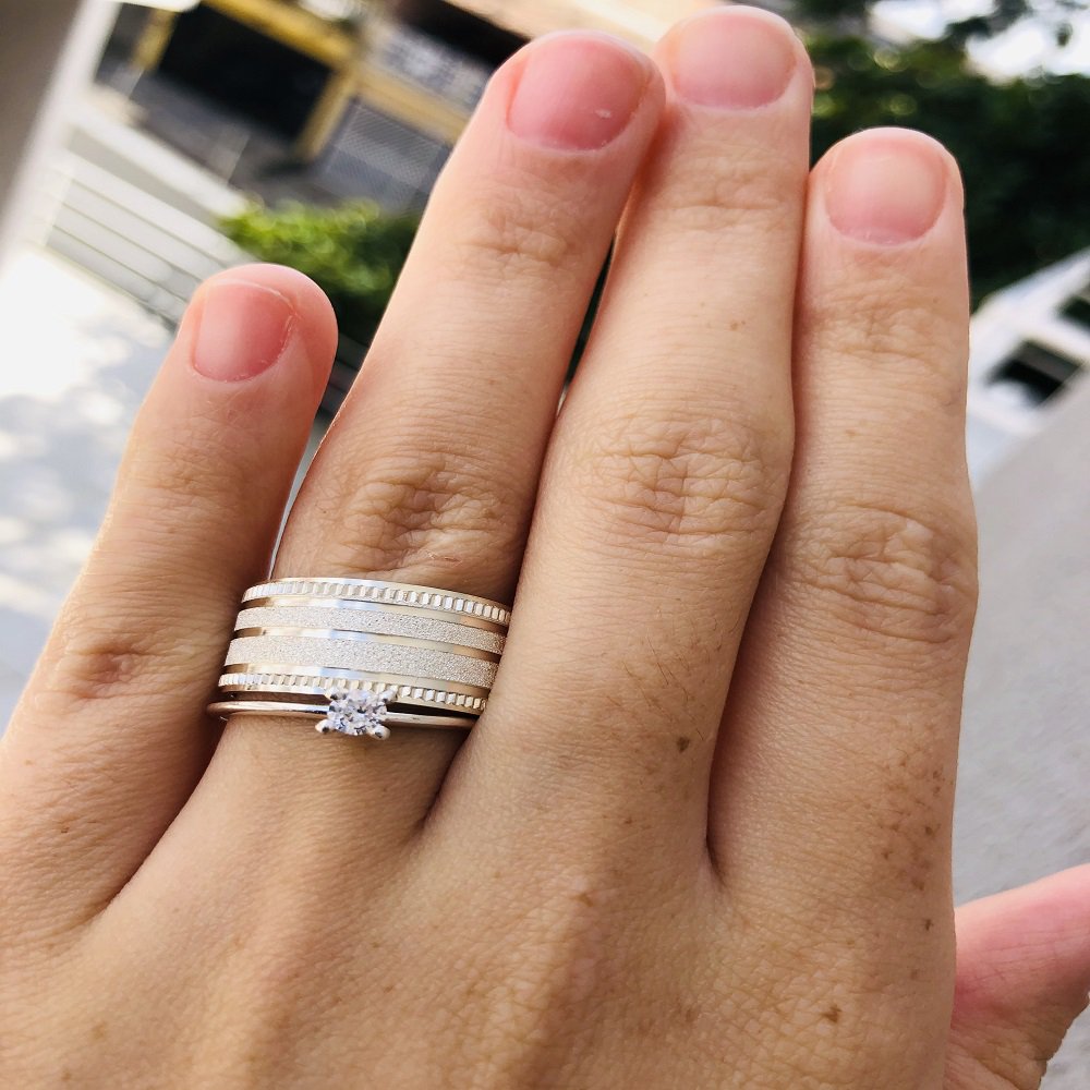 Alianças de Prata Namoro e Compromisso