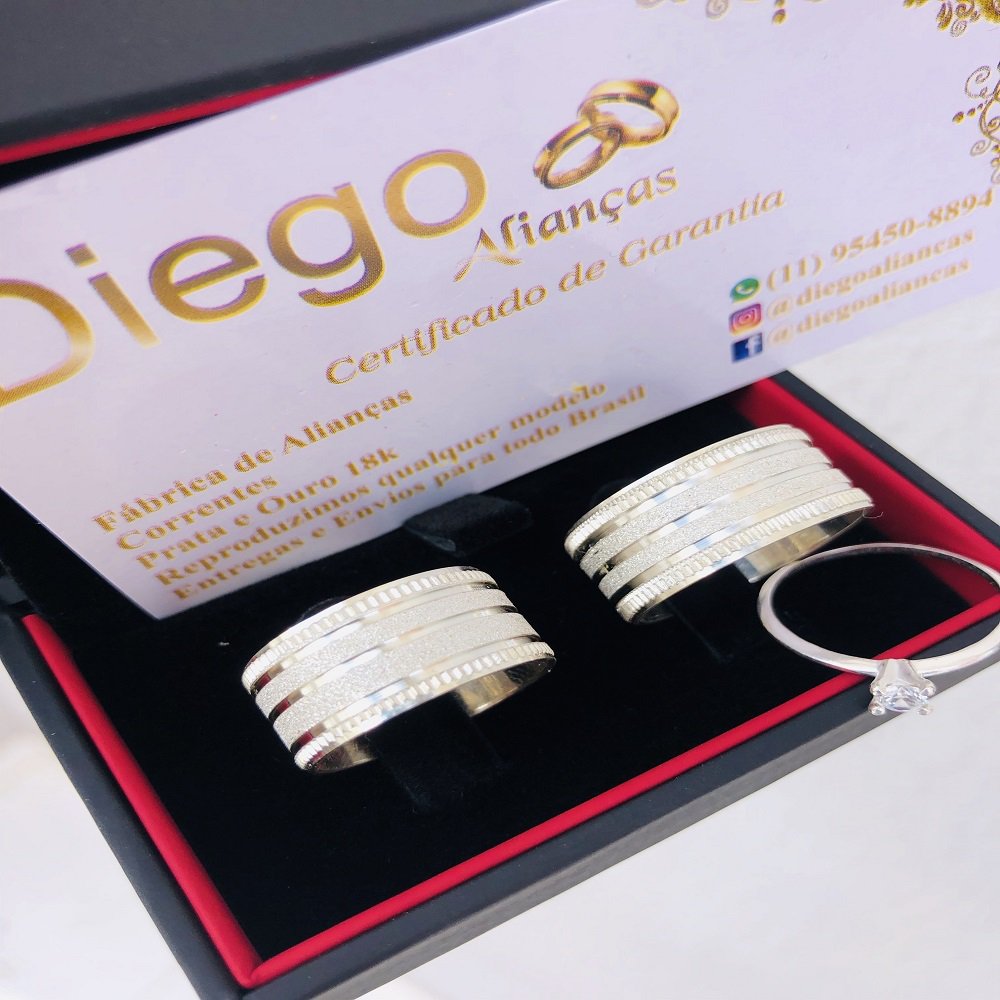 Alianças de Prata Namoro e Compromisso