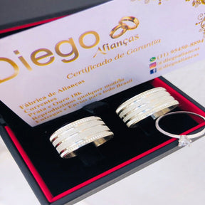 Alianças de Prata Namoro e Compromisso
