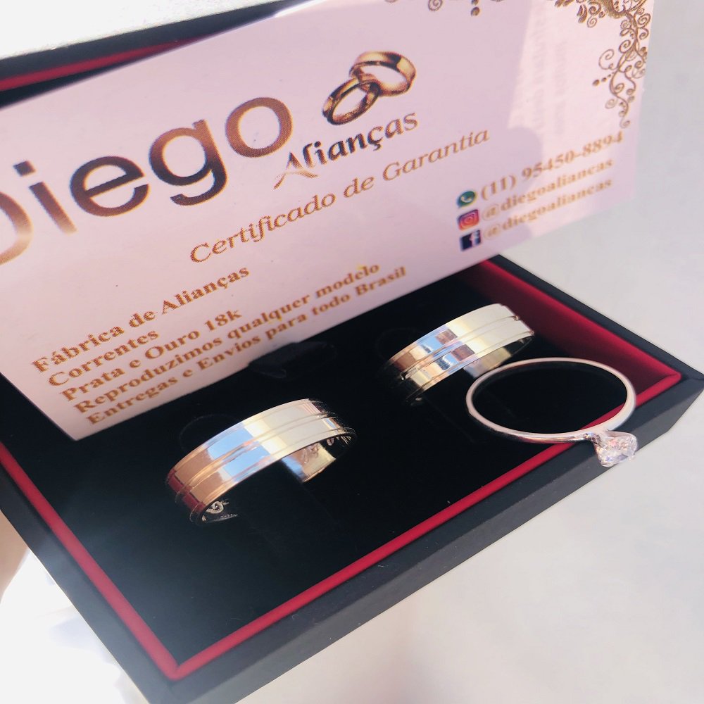 Alianças de Prata Namoro e Compromisso